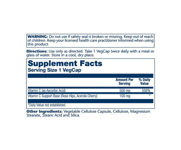 Vitamin C with Rose Hips & Acerola, Timed Release 500mg - 100 vcaps