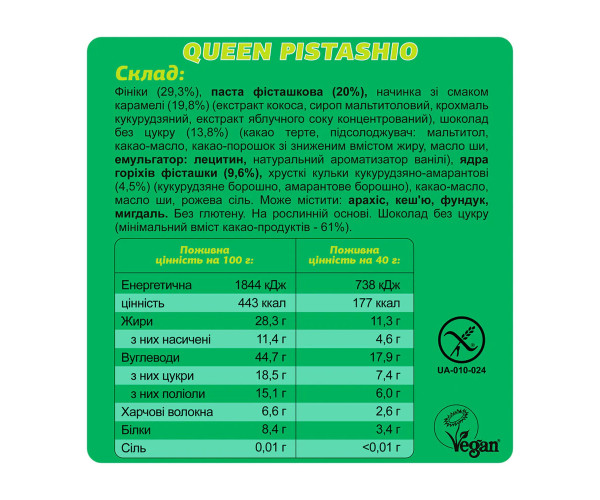Fizi Protein Bar Guilty Pleasure - 10x45g Queen Pistachio