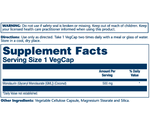 Monolaurin 500mg - 60 vcaps