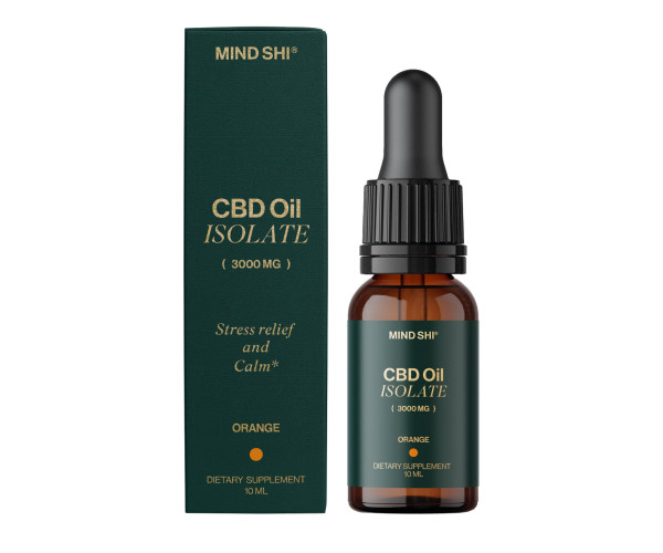 CBD Oil Isolate 3000 mg Orange - 10 ml