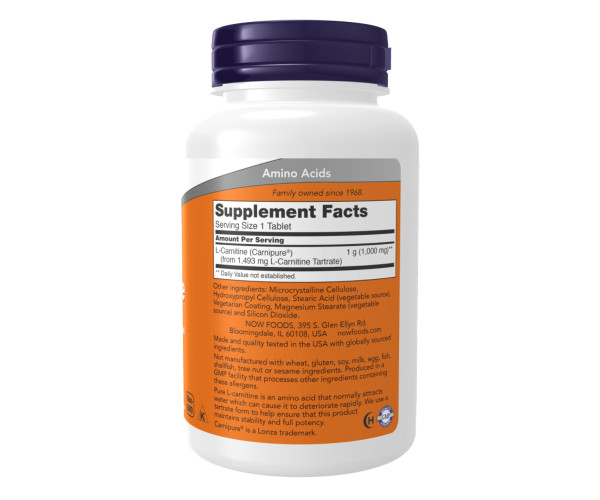 Carnitine Tartrate 1000mg - 100 tabs