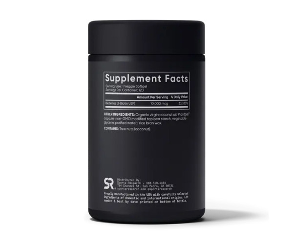 Biotin 10,000mcg - 120 veg softgels