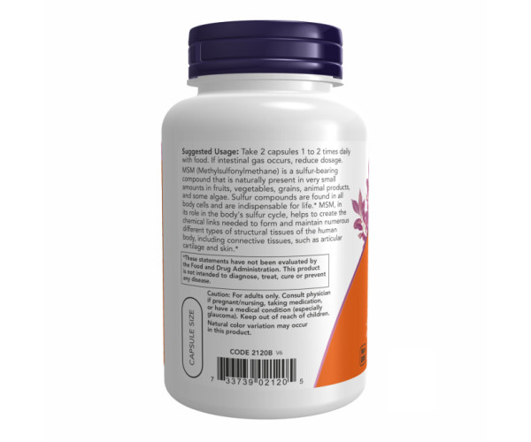 M.S.M 1000mg - 120 vcaps
