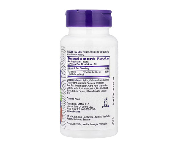 Vitamin D3 5,000 IU - 90 tabs