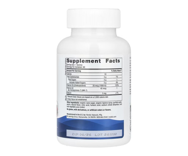 Vitamin D3 + K2 - 60 gummies