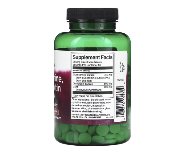 Glucosamine, Chondroitin & Msm Mini Tabs - 360 tabs (До 09.26)