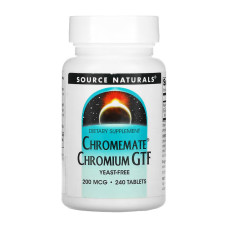ChromeMate® Chromium GTF 200 mcg, Yeast Free - 240 tabs (Пошкоджена банка)