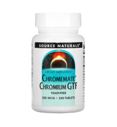 ChromeMate® Chromium GTF 200 mcg, Yeast Free - 240 tabs (Повреждена банка)