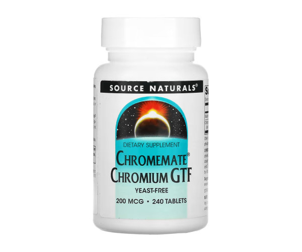 ChromeMate® Chromium GTF 200 mcg, Yeast Free - 240 tabs (Пошкоджена банка)