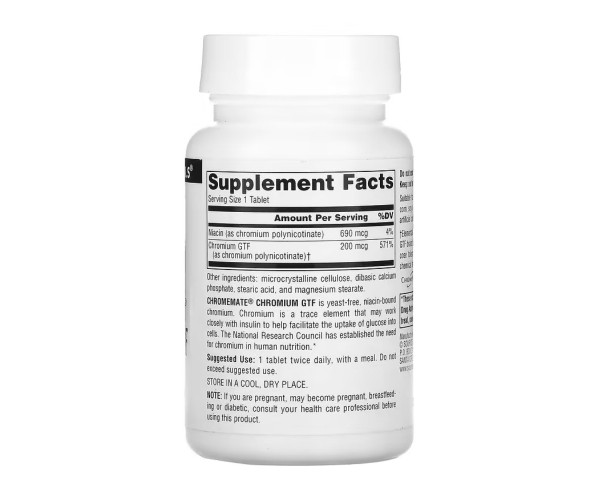 ChromeMate® Chromium GTF 200 mcg, Yeast Free - 240 tabs (Пошкоджена банка)