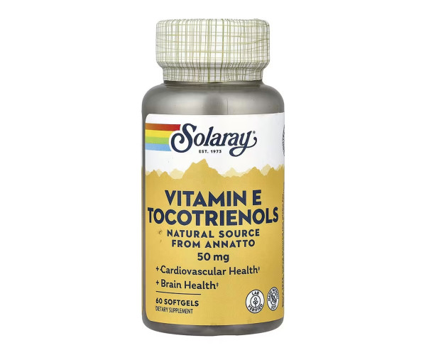 Vitamin E Tocotrienols, Annatto 50mg - 60 softgels (До 10.26)
