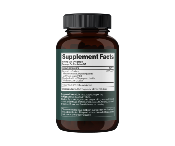 Lion's Mane Mushroom 1000 mg - 60 vegcaps (До 10.26)