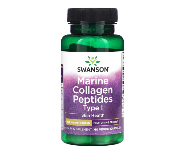 Marine Collagen Peptides Type I Featuring Morikol 500mg - 60 vcaps