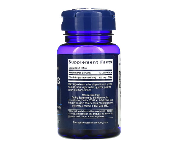Vitamin D3 125 mcg (5000 IU) - 60 softgels