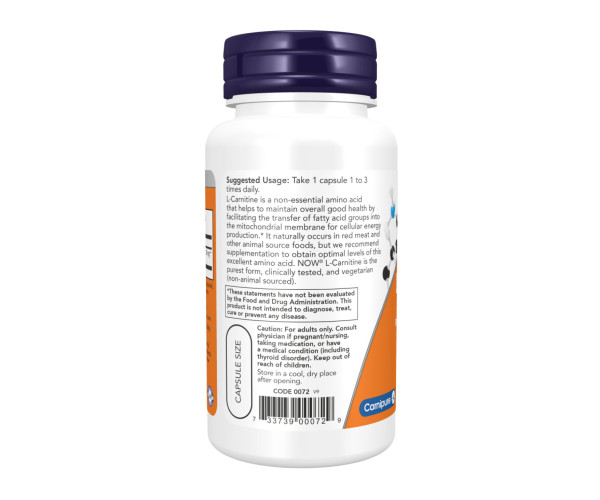L-Carnitine 500mg - 60 vcaps