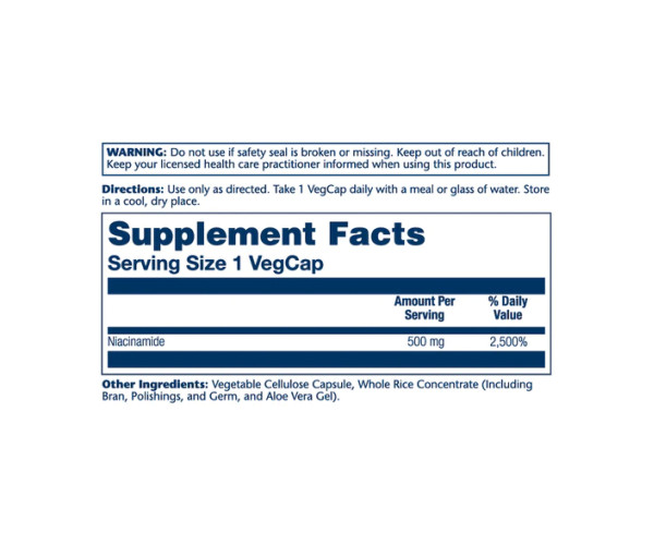Niacinamide 500mg - 100 vcaps
